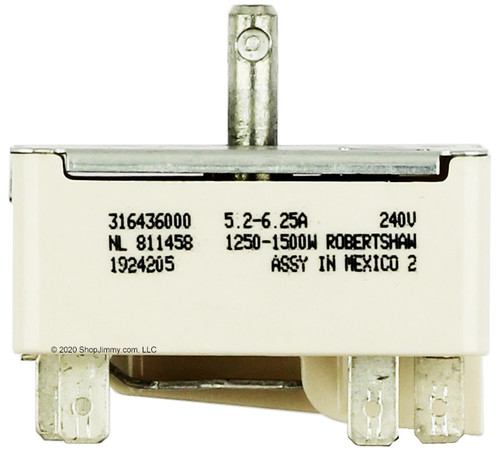 316436000 Frigidaire Range Surface Element Switch
