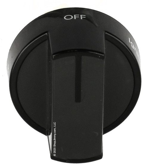 WPW10339442 Whirlpool Range Black Burner Control Knob