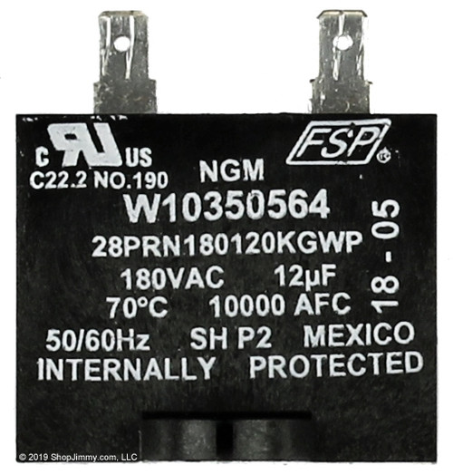 WPW10350564 Whirlpool Refrigerator Freezer Capacitor