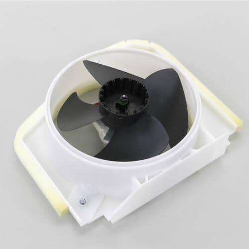 WR60X29573 GE Refrigerator Condenser Fan & Housing